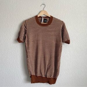 Van Der Straete Sweater Womens Medium Short Sleeve Knitwear Stripes